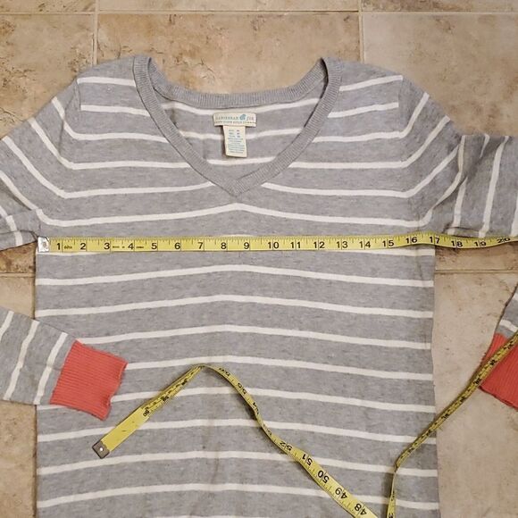 Caribbean Joe Island Supply Co. Striped v neck sweater - Picture 6 of 8